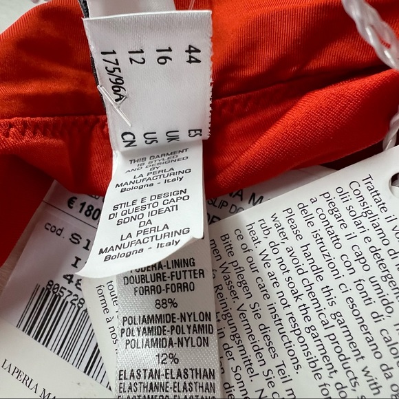 NEW La Perla Red Bikini Bottoms Size US 12 - Picture 4 of 6